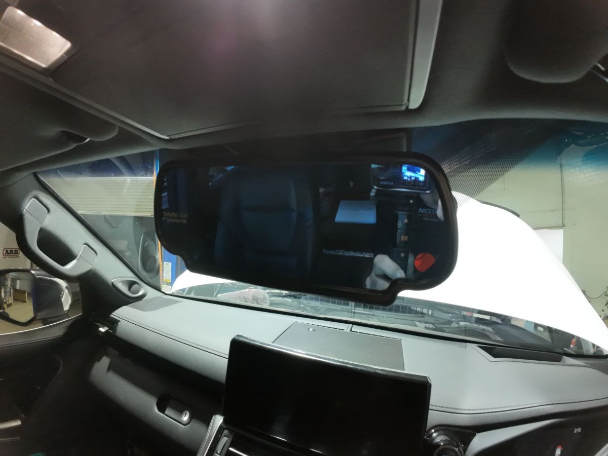 Toyota LandCruiser 300 Series interior dash cam and mirror fit-out