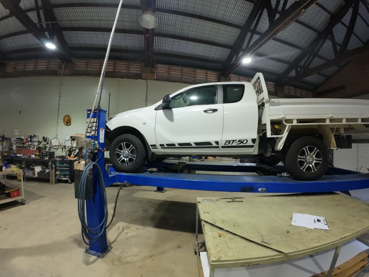 Mazda BT-50 before side steps fitted